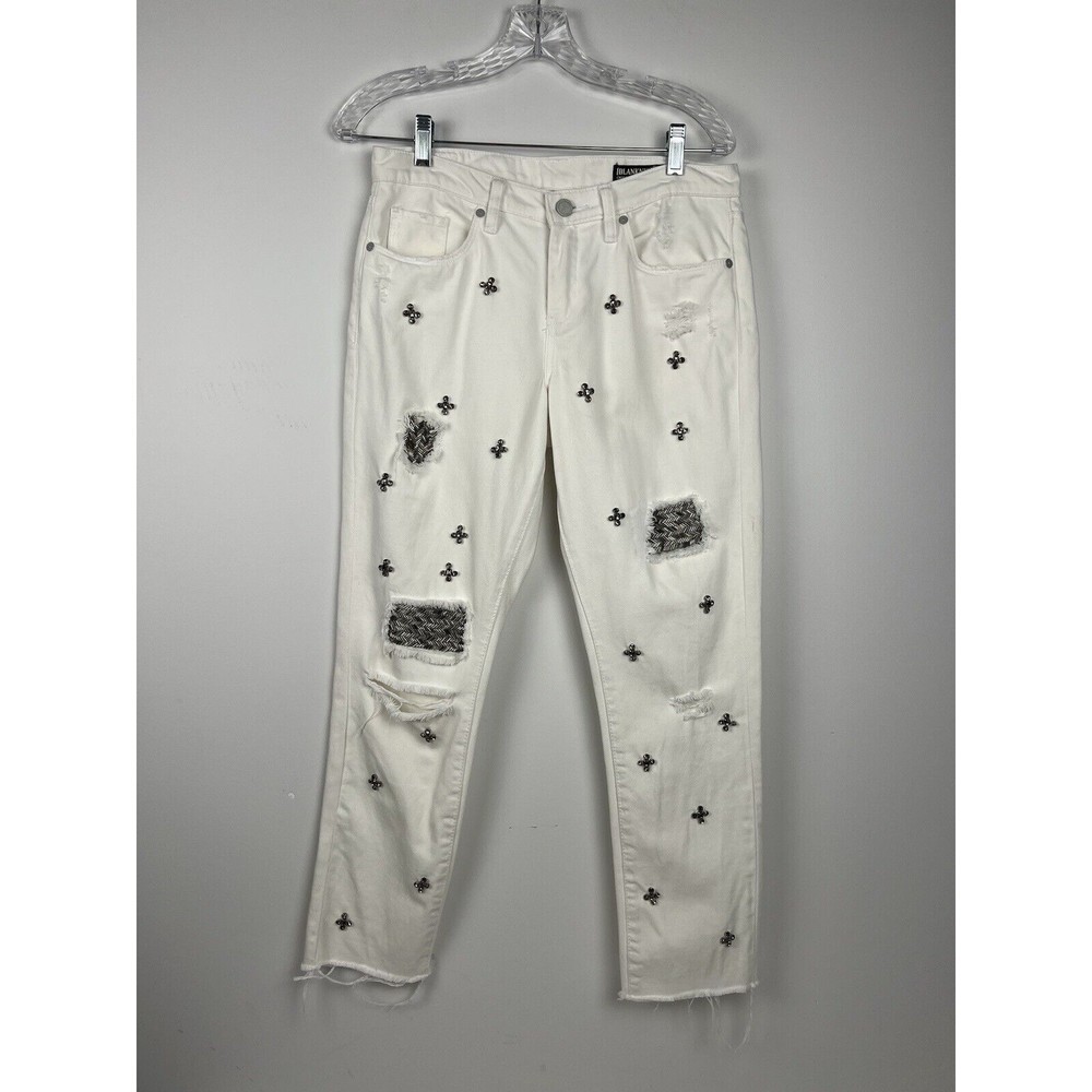 Blank NYC  Women White  Denim Jeans Pants Size 27  Exclusive of Decoration